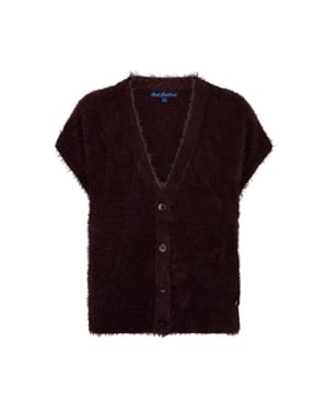Red Button Rb sleeveless fuzzy burgundy