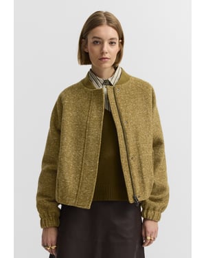 Bugatti Damen Bomberjack met tweedlook en collegekraag
