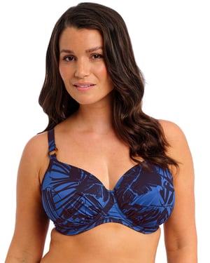 Fantasie Malabar Coast Gathered Full Cup Bikini Top - Midnight