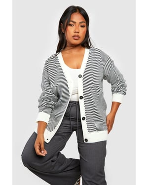 Plus Mono Oversized Cardigan