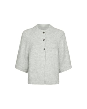 Neo Noir benuta fluffy knit cardigan 165816 133 grey melange