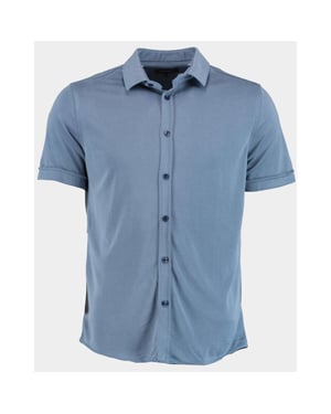 Bos Bright Blue Casual hemd korte mouw easy care kwaliteit 3507/blue