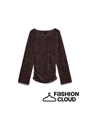 Vero Moda Layla gathering top met lange mouwen