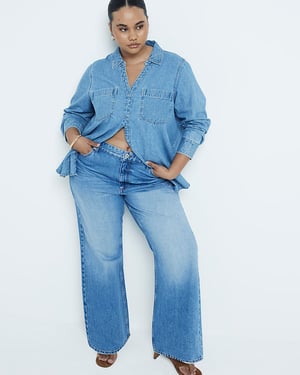 River Island Womens Straight Leg Jeans Plus Blue High Waisted