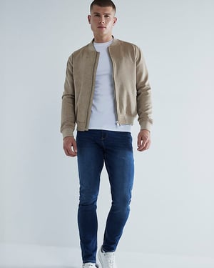 River Island Mens Skinny Jeans Blue Denim Fit Trousers