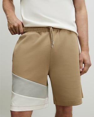 River Island Mens Shorts Beige Regular Fit Colour Block