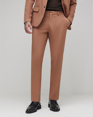 River Island Mens Suit Trousers Pink Skinny Fit Stretch