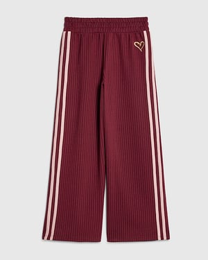 River Island Girls Wide Leg Trousers Red Pinstripe