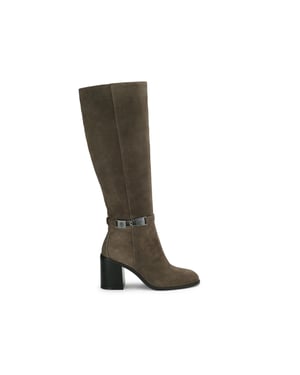 Kurt Geiger London Suede Kingsley Block Heel Knee Boots