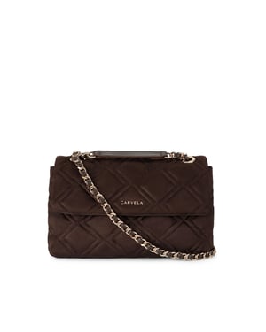 Carvela Suedette Large Rosa Chain Shoulder Bag