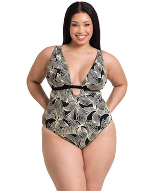 CS038607 Curvy Kate Ripple Reef Reversible Non Wired Swimsuit -