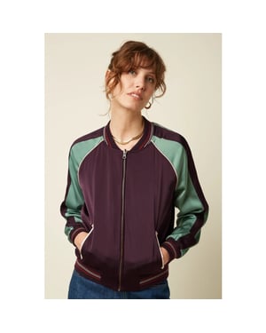 King Louie 10669 bomber dusk satin grape