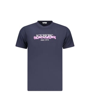 Ice Iceberg Beachwear Logo Marinblå T-shirt