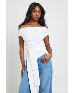 Tie Waist Of The Shoulder Top