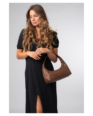 'Reese' Chestnut Nappa Leather Grab Bag