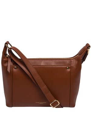 'Sofia' Caramel Leather Cross Body Bag