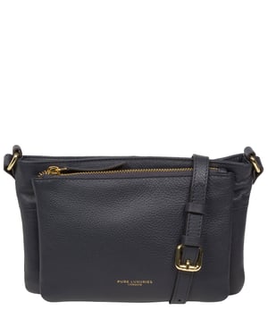 'Jess' Navy Nappa Leather Cross Body Bag