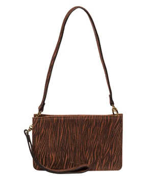 'Layla' Animal Print Nappa Leather Clutch Phone Bag