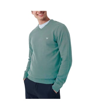 Crew Clothing Mens Jumper V Neck Long Sleeve Regular Fit Lightweight Knit Sweat