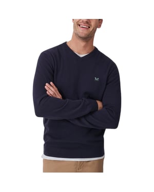 Crew Clothing Mens Jumper V Neck Long Sleeve Regular Fit Lightweight Knit Sweat