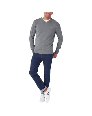 Crew Clothing Mens Jumper V Neck Long Sleeve Regular Fit Lightweight Knit Sweat