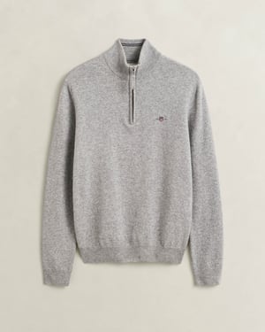 Regular Fit Long Sleeve Logo Detail Jumper in Silver