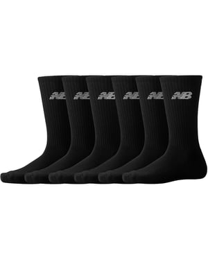 New Balance 6 Pack Socks Mens Everyday Crew Socks Poly Cotton Trainers Socks