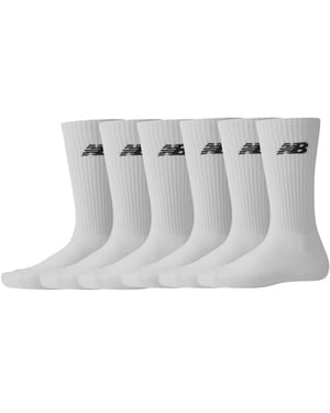 New Balance 6 Pack Socks Mens Everyday Crew Socks Poly Cotton Trainers Socks