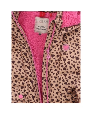 Looxs Revolution Little winterjas wild hearts voor meisjes in de kleur
