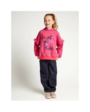 Looxs Revolution Hoody gestreept oversized voor meisjes in de kleur