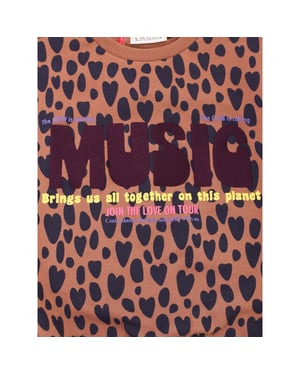 Looxs Revolution Oversized sweater leopard love voor meisjes in de kleur