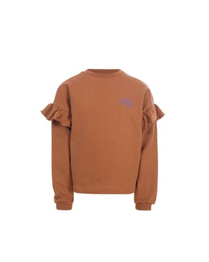 Looxs Revolution Sweater mokka backprint voor meisjes in de kleur