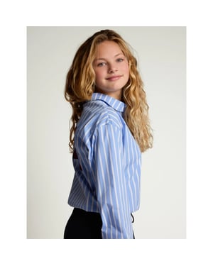 Looxs Revolution Blouse ice blue gestreept voor meisjes in de kleur