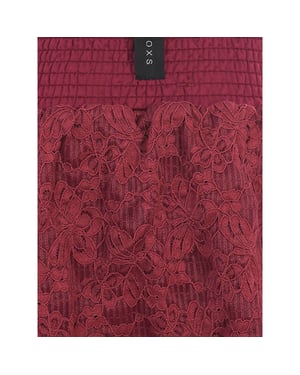 Looxs Revolution Skort lace ruby red voor meisjes in de kleur