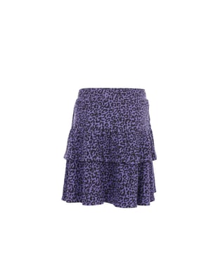 Looxs Revolution Rokje krinkel jersey purple leopard voor meisjes in de kleur