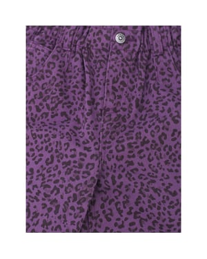 Looxs Revolution Barrel denim purple leopard voor meisjes in de kleur
