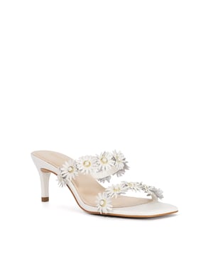 Dune Ladies Maltas - Leather Daisy Embellished Sandals