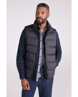 'Stratus' Men's Extreme Down Padded Gilet Water Resistant Body Warmer Jacket Black