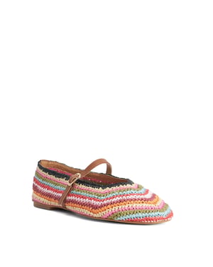Dune Ladies Haloha - Rainbow Raffia Mary-Janes