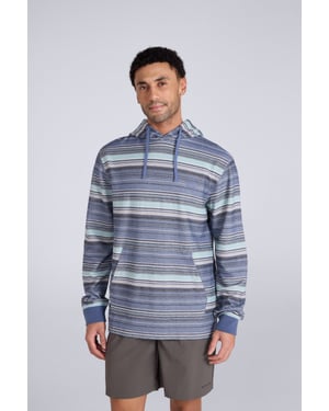 'Loyal' Men's Beach Hoodie with Kangaroo Pocket Warm Cosy Pullover Dark Blue