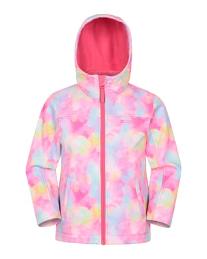 'Exodus' Kids Softshell Jacket with Two Side Pockets Fleece Lined Water Resistant Outdoors Coat