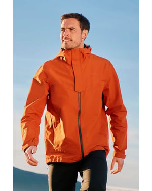 'Arlberg Extreme' Men's Jacket with Adjustable Hood Waterproof Coat Rust