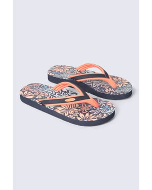 'Swish' Kids Flip Flops Slip On Lightweight Comfortable Walking Beach Slippers Coral