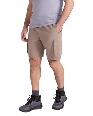 'Everyday' Men's Cargo Shorts UV50 Protection Stretch Multi Pocket Casual Short Pants Beige