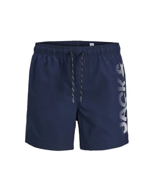 Jack & Jones Jongens zwemshort jpstmaui splicelogo effen donker