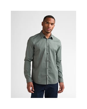 Petrol Industries Heren overhemd m-3060-sil401 6186 teal green