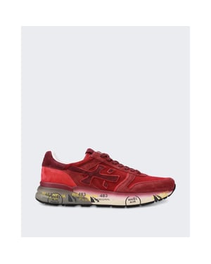 Premiata Heren leren sneaker met vetersluiting