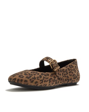 FitFlop Delicato suede leopard mary janes