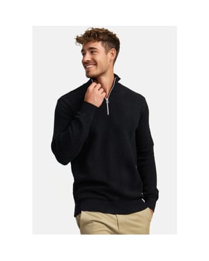 Kronstadt Ks2790 kscarlo half zip knit 999 black