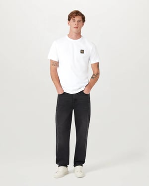 Short Sleeve Logo Detail T-Shirt in White